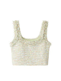 High Quality Women Knitting Sexy Tank Tops Ladies Sleeveless Solid Crop Tops Women 2023 Summer Off Shoulder Basic