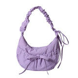 Aesthetic Bow Knot Stitching Shoulder BagOutfit