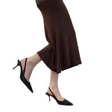 Zingj Small Fragrant Wind High Heel Head Head Sandals Female 2024 New Summer Thin Heel Pointed Toe Foot Single Shoes-Outfit