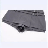 New Spring Style Buckle Decoration Solid Color Fashion Dress Pants
