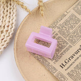 Square Geometric Frosted Hair Claws Clamps Acetate Hairpins Women Hollow Out Ponytail Clips Makeup Styling Tools