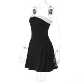 Strapless Upturned Flare Mini Dress- Outfit
