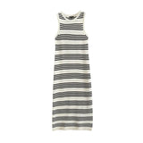 Summer Leisure Commuter Slim Striped Knitted Sleeveless