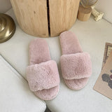 Zingj One Word Slippers Female Early Autumn 2023 New Cotton Slippers Home Indoor Fashion Warm Floor Cotton Slippers Female- Outfit
