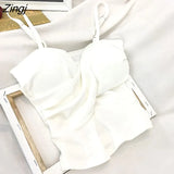 Women Criss-Cross Solid Designed Chic Slim Low Neck Sexy Padded Womens Ins Summer Sleeveless Tees Basic Backless