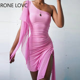 Women Solid Mesh Contrast Sleeveless Slit Long Dress Bodycon Dress Summer