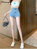 High Waist A line Short Jean Shorts For Women Summer 2022 Denim White Stretch Shorts Jeans Ladies Hot Denim