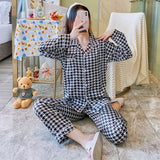 Pajamas Set V Neck Design Cross Letter Print Sleepwear Silk Home Clothes Large Size Nightwear Cute Underwear Sleep
