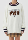 Teddy Embroidered Knitted