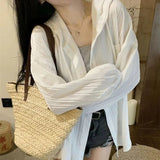 Chiffon Blouse Women's Summer Tops 2023 Hooded Shirt Thin Long Sleeved Sun Protection Suit for Women Elegant Women