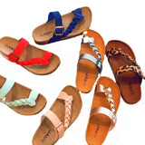 Cork Sandwiched Slippers Girls Summer Flip-Flops Couples Sandals Sandals Parent-Child Flat Soles Large