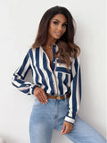 Zingj Wise Hot Style Autumn New Fashion Long Sleeve V Collar Women Shirt Shirt Women's