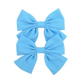Lovely Baby Girls Print Flower Bohemian Style Bow BB Hair Clips Headwear Children Cute Cotton Hairpins Hair