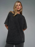 Zingj Old Short-Sleeved T-Shirts 2024 Summer Relaxation Casual Round Collar Wash Hair Short-Sleeved