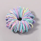 100Pcs/lot Hair Bands Girls Candy Color Elastic Rubber Band Hair Bands Child Baby Headband Scrunchie Kids Hair
