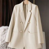 Zingj New Blazer Female Metal Button British Wind Casual Versatile Green Red Small Suit