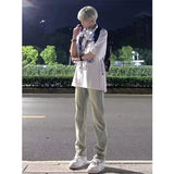 Vintage Jeans Men's 2024 New Loose Straight Tube Ruffian High Street Vibe Trousers Tide Card