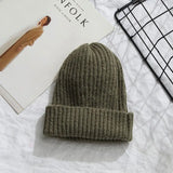 Women 2020 New Solid Knitted Warm Soft Trendy Hats Simple Korean Style Womens Wool Casual Caps Elegant All-match