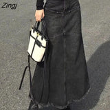 Skirts Women High Waist Distressed Vintage American Streetwear Ulzzang Vintage Students Spring Chic Trendy Gothic