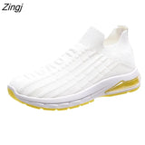 Women's Large Size Tennis Casual Shoes Increase Fashion Thick-soled Sneakers Light Vulcanized Socks Air Cushion Breathable