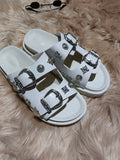 Zingj Size Slippers Female 2023 New Sweet Cool Belt Buckle Willow Nail Flat Slippers Wear Open Toe Word