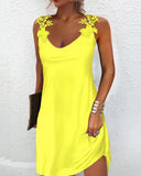 Zingj Women's Dress Lace Splicing Casual Dress LZS4904DA1