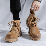 Zingj 2023 New British Style Outdoor Overalls Men Outfit Men's Fashion Boots