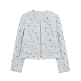 New Series Of Beads Decorated With Round Collar Fashion Jacket