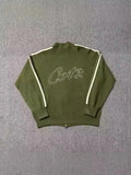 Meitao New Alphabet Street Men And Women Loose Zipper Cardigan Flanged Sweater