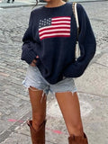 USA Flags Jacquard Pullover
