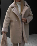 Winter New Fur Coat Collar Long Sleeves Plush