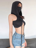 Hop Bandana Design Cropped Tank Top with