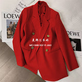 Zingj Spring And Autumn Outfit Fried Street Loose Leisure Versatile Autumn Suit Jacket Female Korean Black Suit