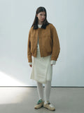 [Daihe] Winter New Casual Lapel Suede Versatile Color Wool Collar Cotton Jacket Coat Female H7859-Outfit