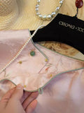 Chinese Style High-End Short-Sleeved Bat Sleeve Shirt Women's 2024 Summer New Disc Button Round Neck