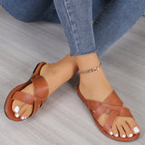 Zingj Hollow Color Matching Large-Size Slippers Women Wear Retro Sandy Beach