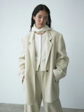 [Daihe] Winter New Casual Lapel Loose Rabbit Velvet Handmade Double-Sided Suit Jacket Female H7456-Outfit