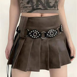 Faux Leather Lace Up