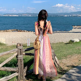Zingj Ethnic Wind Sling Dress Female Summer Yunnan Dali Tourism Wear A Seaside Holiday Long