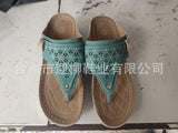 Zingj Women With Sandals And Slippers In 2023 Summer New Large-Size Hollowed-Out Metal Thick-Soled