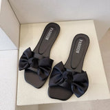 Zingj Flat-Soled Slippers Women Wear 2023 Summer New Korean Version Of Bowknot