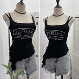Tector-Mat T-Shirt With Bosom Tset T-Shirt With Irregular Sling Vest T-Shirt With Tsets