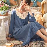 Nightgowns Women Long Sleeve Autumn Chic Popular Ulzzang Popular Vintage Female Nightwear Soft Loose Schoolgirls