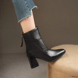 Fashion Boots Women's New Rough And Sharp Head In The Fall/Winter 2025 Zipper Leaning Fashion Women's