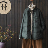 Literary Pure Color Shirt Collar Light Down Jacket Shirt Female Autumn And Winter 2024 New White Duck Down Fashion Down Jacket Coat-Outfit