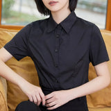 Cotton Shirts Women White Shirt Office Lady Solid Pink Shirts Blouse Casual Woman Basic Blouse Tops Fashion Women