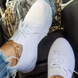 Spring Fashion Shoes New Sports Shoes Women's Running Shoes Large Size Mesh Ladies Fly Weave Breathable Casual
