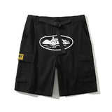 Street Hip-Hop Leisure Shorts High Street Loose Leisure Print Multi-Pocket Overalls Shorts