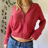 Women's Dress Autumn / Winter Ins Internet Celebrity Solid Color Hooded Pocket Sweater Coat