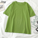Women Short Sleeve T-shirts O-neck Embroidery Casual Simple Soft Korean Style Trendy Loose Tops Womens Sweet Girls Harajuku